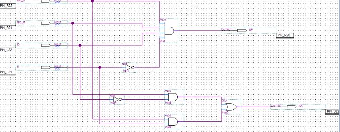 [Image ici : Une capture d'écran d'un circuit logique complexe ou une table de vérité manuscrite]